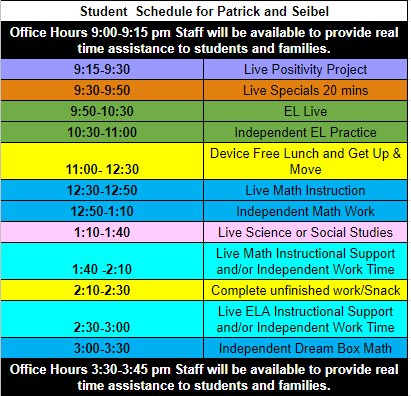 class Schedule Patrick.Seibel class Schedule Patrick.Seibel